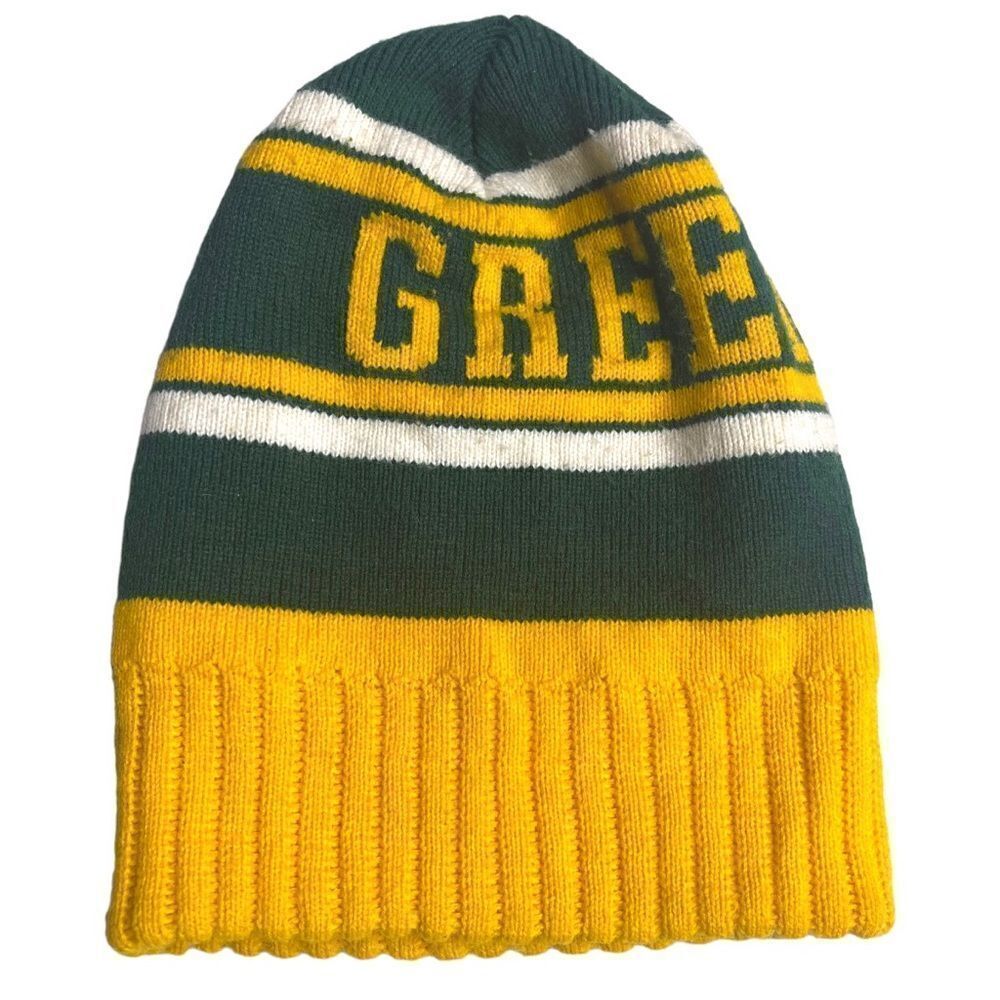Retro Green Bay Packers NFL‎ Green Yellow Warm Winter Cap Beanie